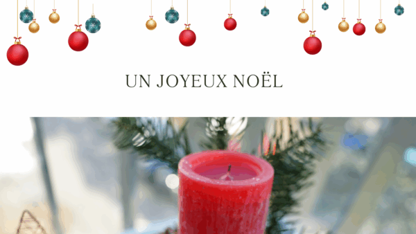 Carte Noël simple rectangle 2025
